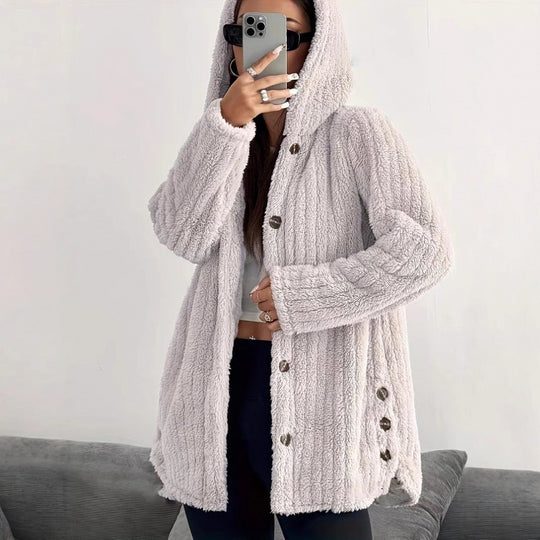 Damen kuschelige Fleecejacke EB