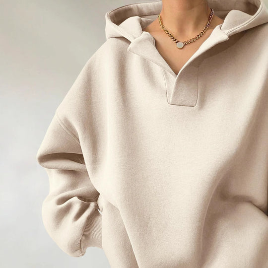 Damen Oversized Kapuzenpullover mit modischem Schnitt und legerem Look EB