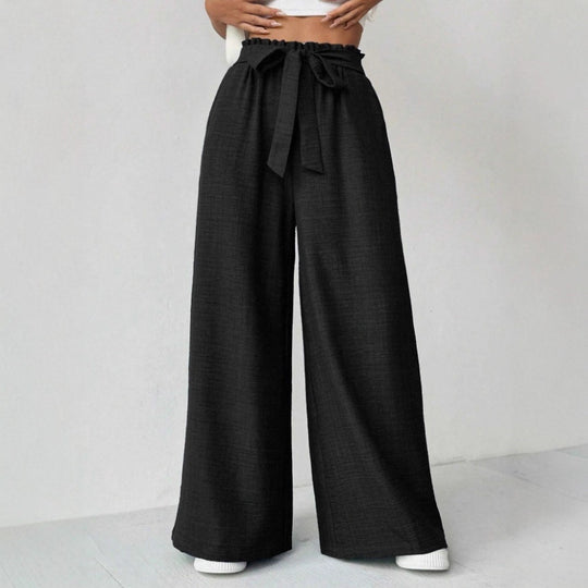Damen Weit geschnittene Hosen mit verstellbarem Bund EB