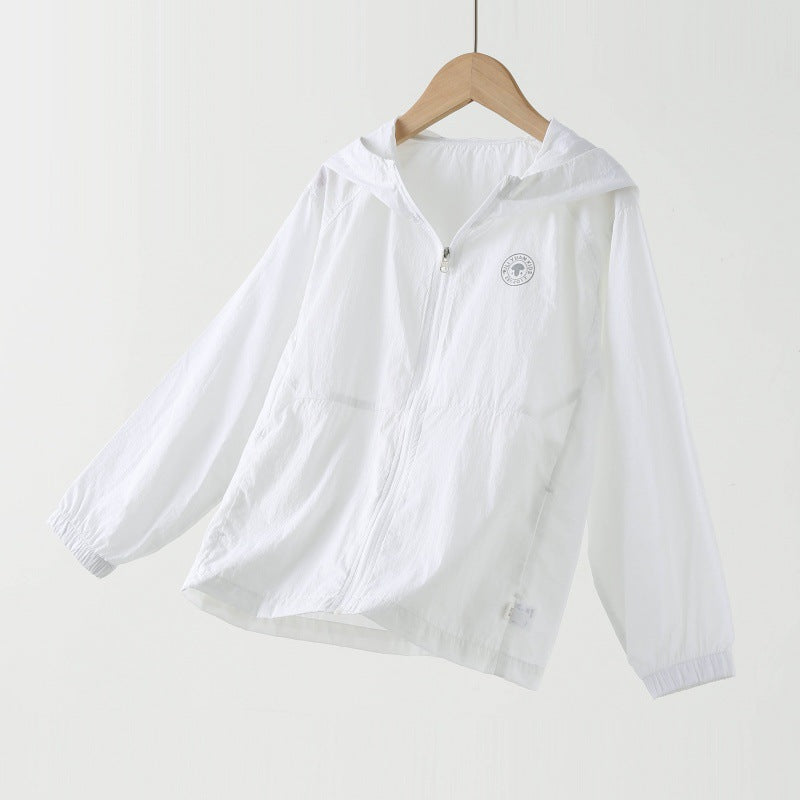 Unisex nan ultraleichte Kapuzen-Sommerjacke mit durchgehendem Reißverschluss und elastischen Bündchen  EB