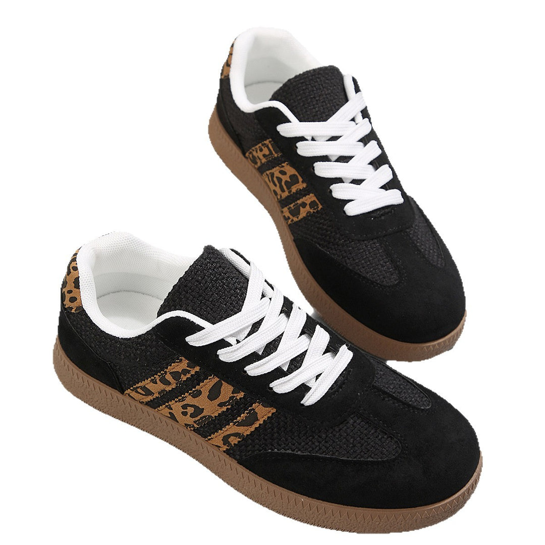 Damen Sportliche Sneaker mit animalischem Muster und rutschfester Sohle EB