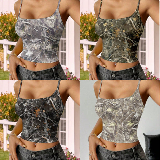 Damen ärmelloses Top im Camouflage-Design EB