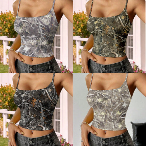 Damen ärmelloses Top im Camouflage-Design EB