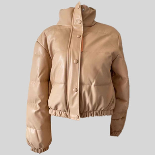 Damen Kunstleder Steppjacke EB