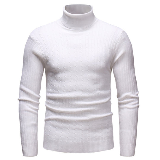 Herren eleganter Rollkragenpullover aus feiner Strickware EB