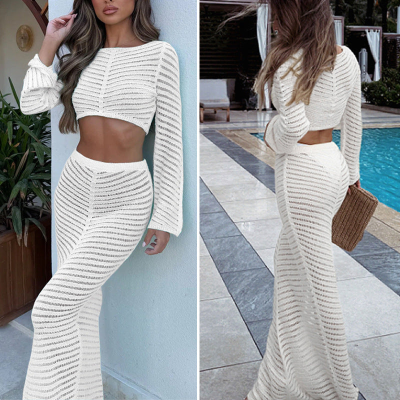Damen Strickzweiteiler mit weitem Schnitt und eleganten Details EB