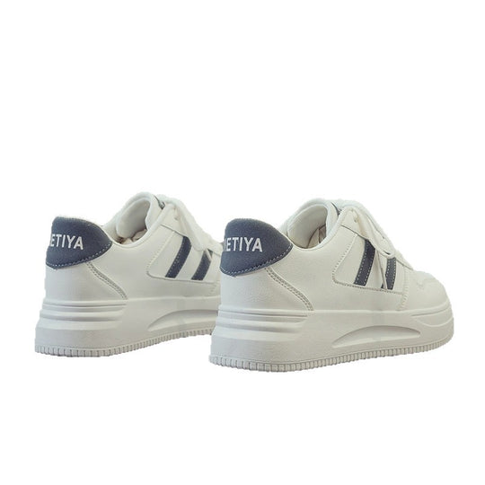 Damen Sportliche Sneakers aus hochwertigem Kunstleder mit rutschfester Laufsohle EB