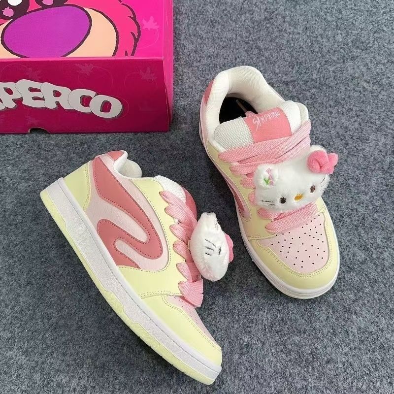 Damen Sportliche Sneakers mit niedlichem Tierdesign EB