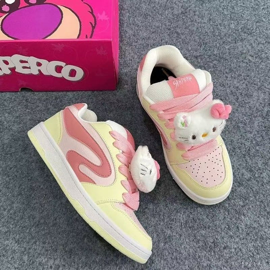 Damen Sportliche Sneakers mit niedlichem Tierdesign EB