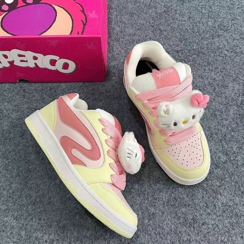 Damen Sportliche Sneakers mit niedlichem Tierdesign EB
