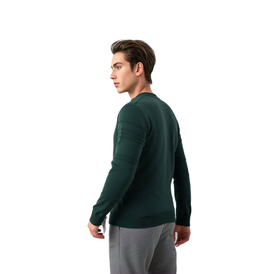 Herren Pullover mit modernem Strukturdesign und hohem Kragen EB