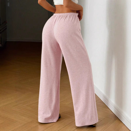 Damen weit geschnittene Freizeit-Hose mit bequemer Taille EB