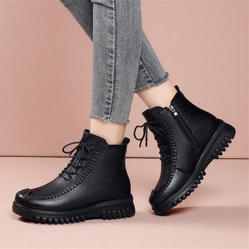 Damen behaarte Winterstiefel mit isolierendem Innenfutter und rutschfester Sohle EB