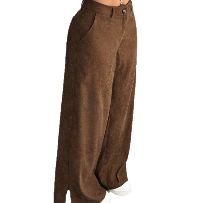 Damen Weite High-Waist Hose EB