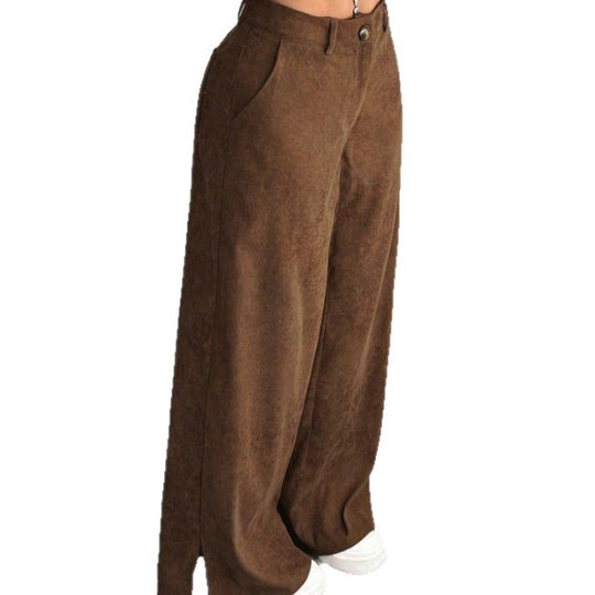 Damen Weite High-Waist Hose EB