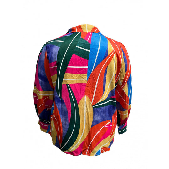 Damen auffällige Bluse mit strukturierten Ärmeln EB