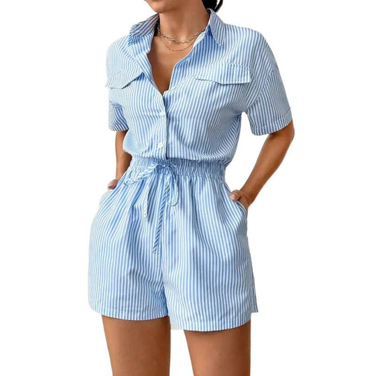 Damen Kurzoverall mit taillierter Passform und praktischen Taschen EB