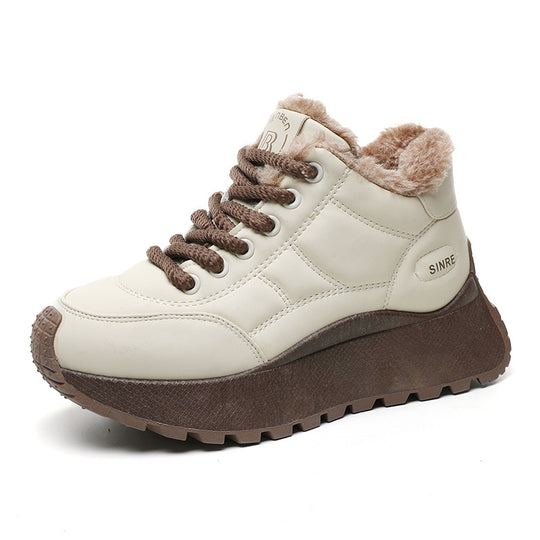 Damen hochgeschnittene Sneakers mit warmem Innenfutter und komfortablem Laufprofil EB