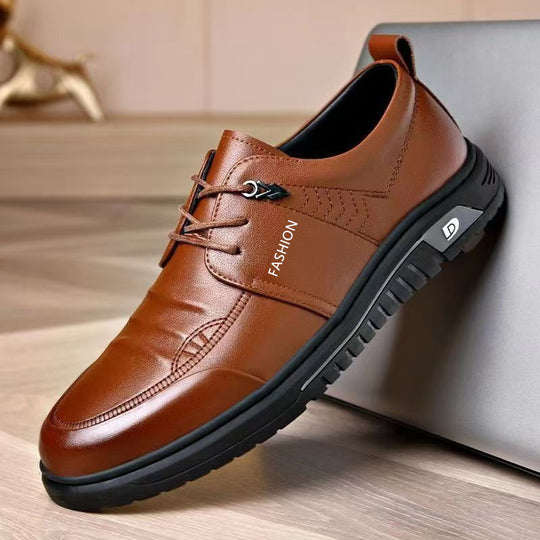 Herren Elegante Schnürschuhe aus hochwertigem Leder mit rutschfester Sohle EB