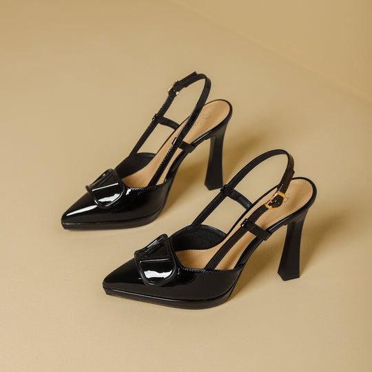 Damen Slingback-Pumps mit eleganter Schleifenapplikation EB