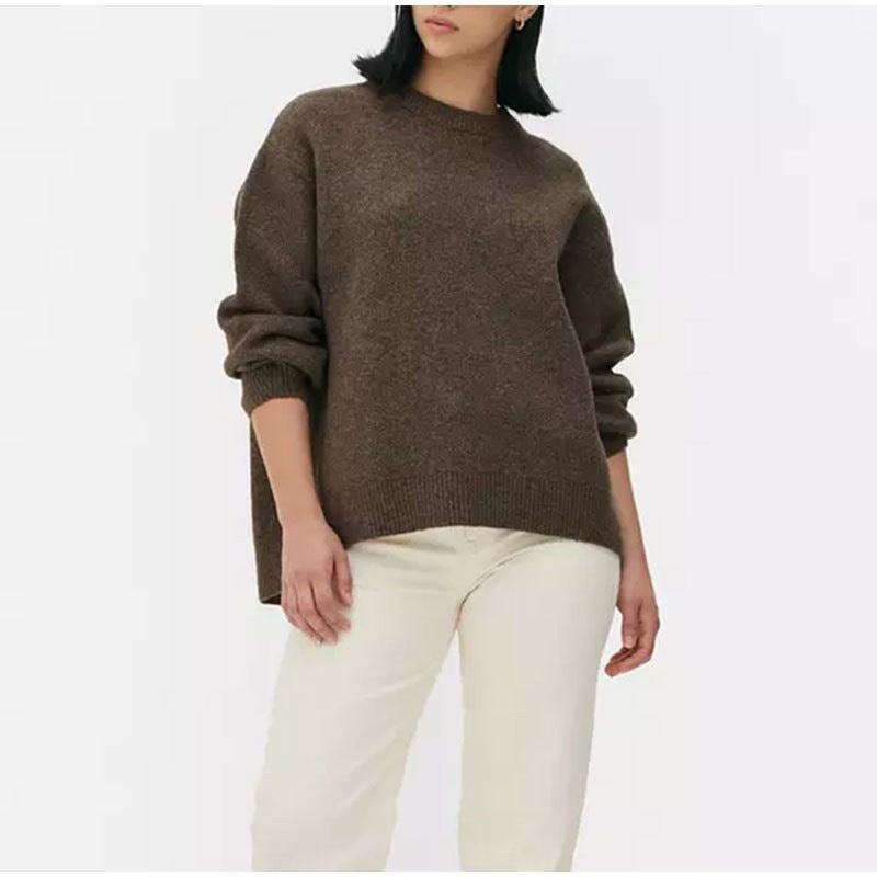 Damen Pullover mit lässigem Schnitt und voluminösen Ärmeln EB