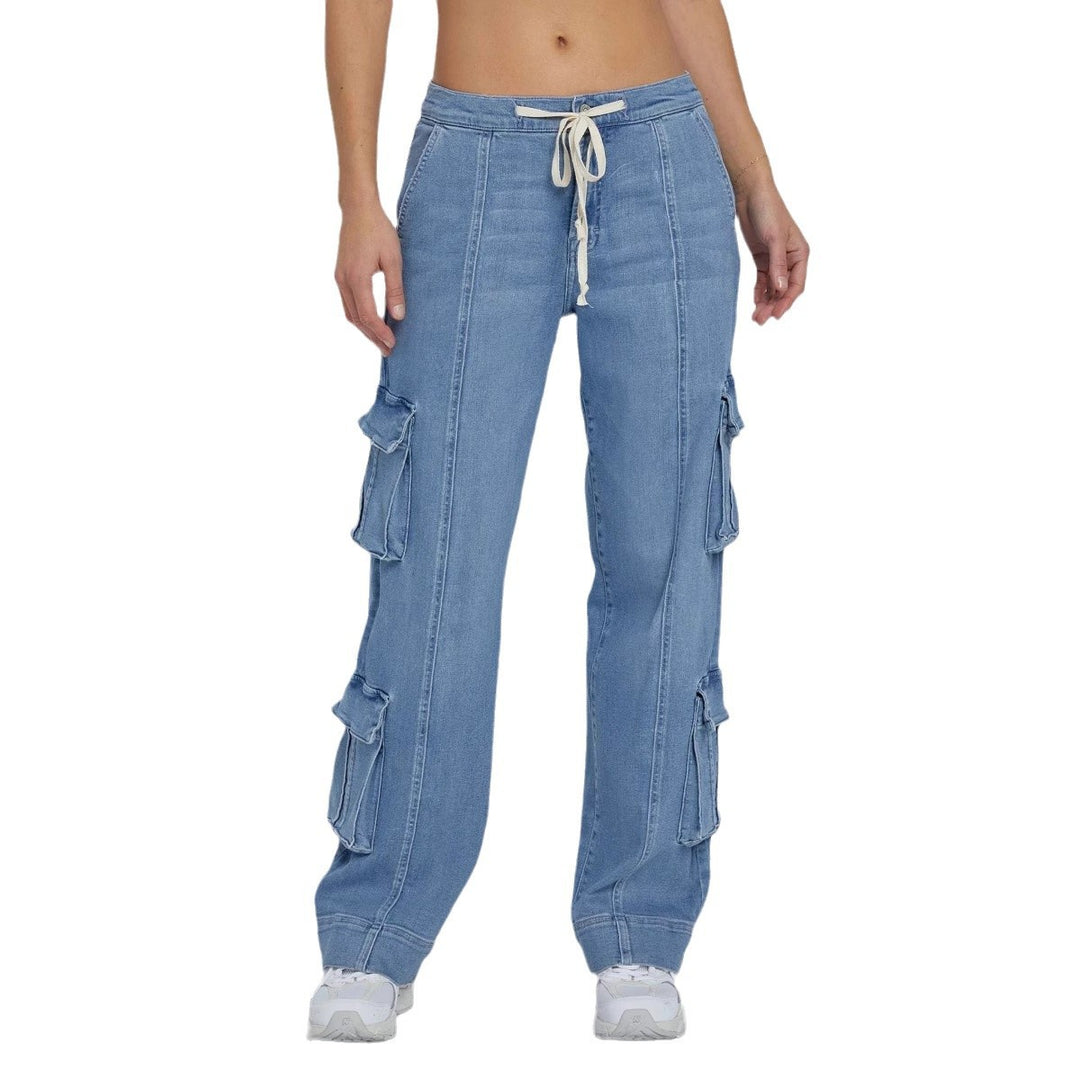 Damen Cargo-Jeans mit weiten Beinen und praktischen Taschen EB