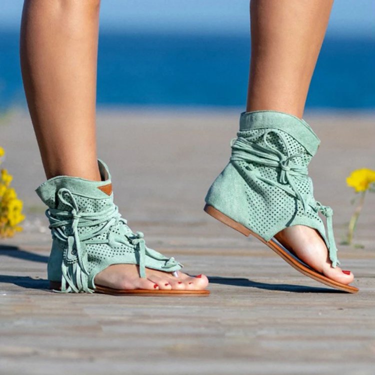 Damen modische Clogs mit atmungsaktiver Perforation und trendiger Schnürung EB