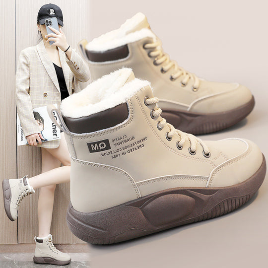 Damen gefütterte Hochschaft Sneaker mit rutschfester Sohle EB