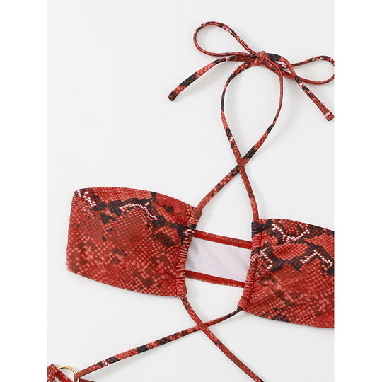 Damen Triangel-Bikini mit raffiniertem Kreuzdesign EB