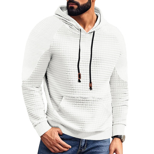 Herren strukturierter Kapuzenpullover mit modernem Design und praktischen Taschen EB
