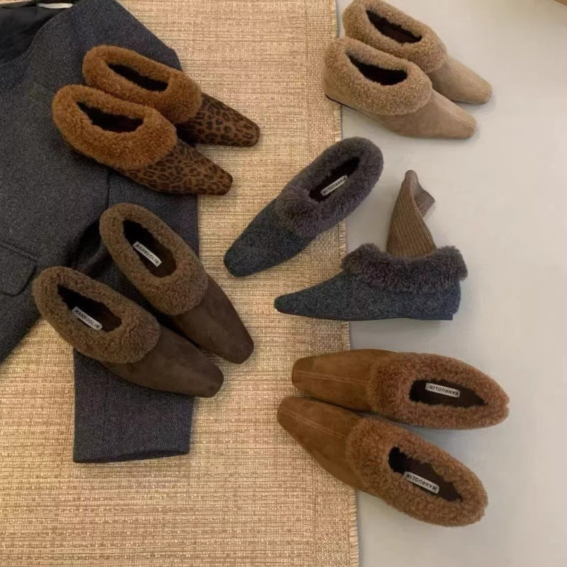 Damen warme und bequeme Hausschuhe mit kuscheligem Fleecefutter EB