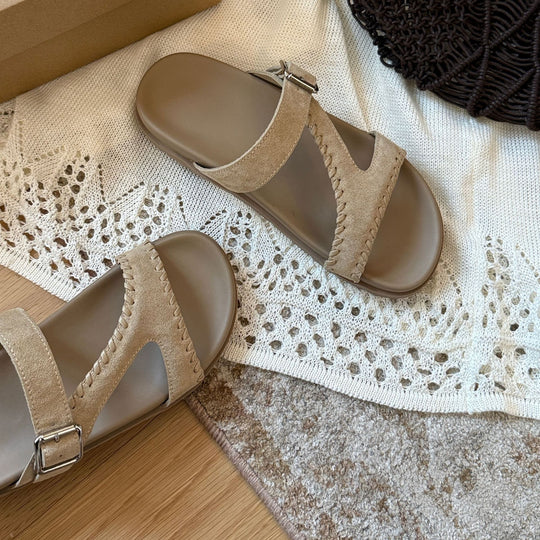 Damen Komfortable Riemensandalen mit verstellbarem Riemendesign und anatomisch geformtem Fußbett EB
