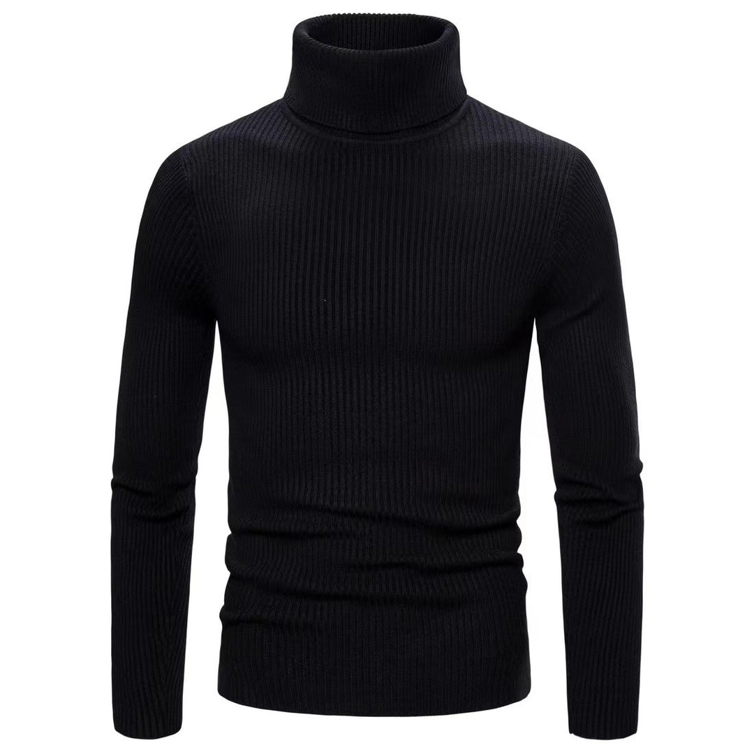 Herren Hochwertiger Rollkragenpullover aus feiner Rippstruktur EB