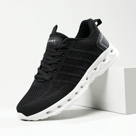 Damen Sportliche atmungsaktive Sneakers mit flexibler Laufsohle EB