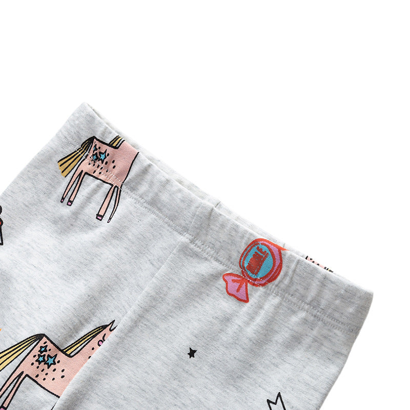 Mädchen Leggings mit zauberhaften Regenbogen- und Einhorn-Motiven EB