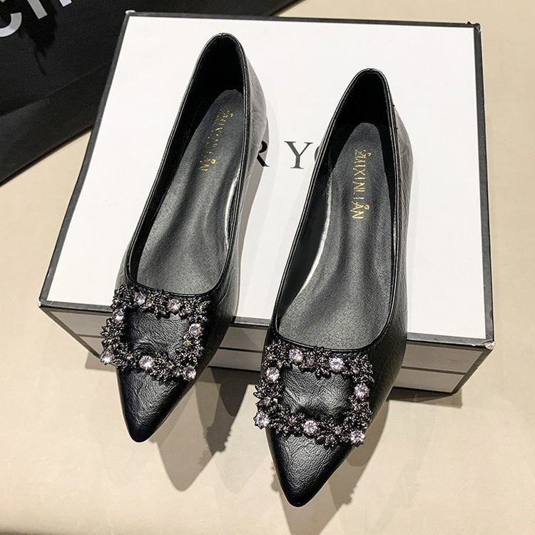 Damen Ballerinas mit funkelndem Schmuckbesatz EB