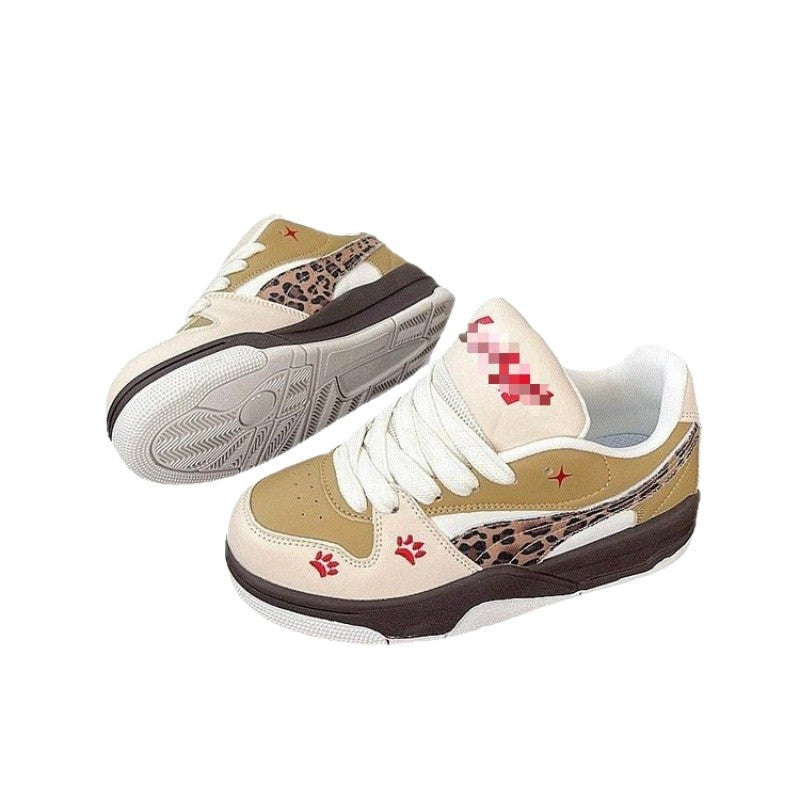 Damen Sportliche Sneaker mit animalischem Muster und bequemer Dämpfung EB