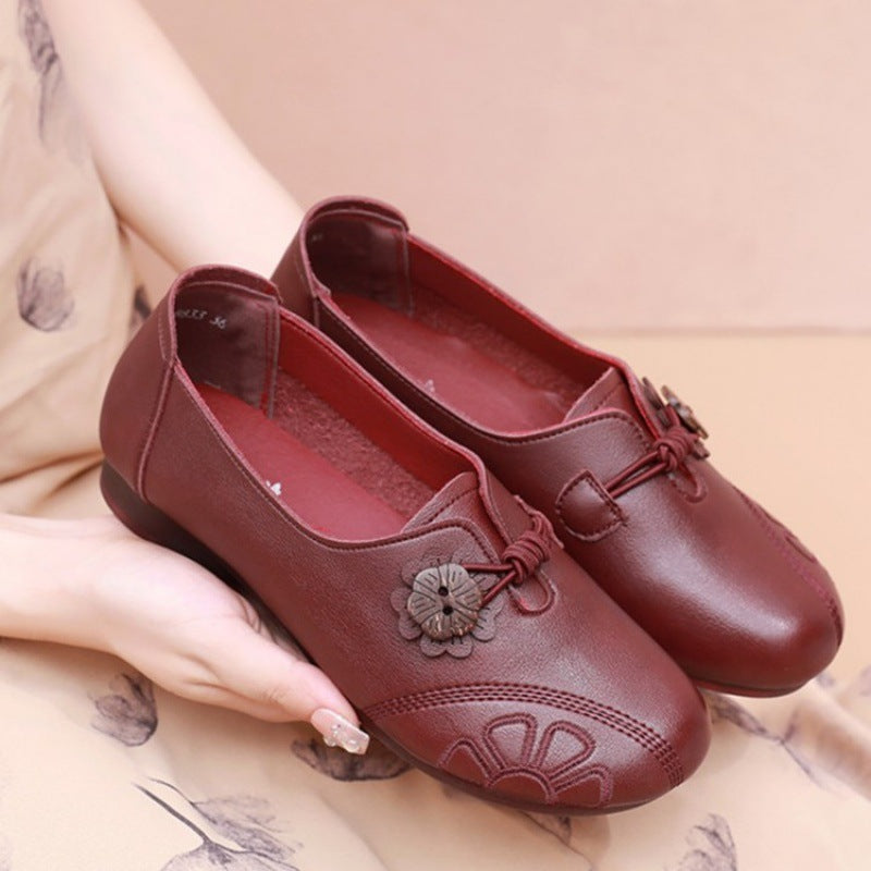 Damen Komfortable Ballerinas mit dekorativem Knotendesign EB