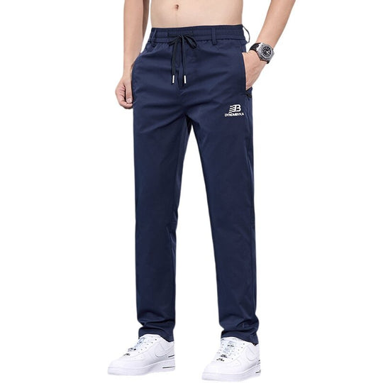 Herren Sportliche Freizeithose mit verstellbarem Kordelzug und seitlichen Reißverschlusstaschen EB