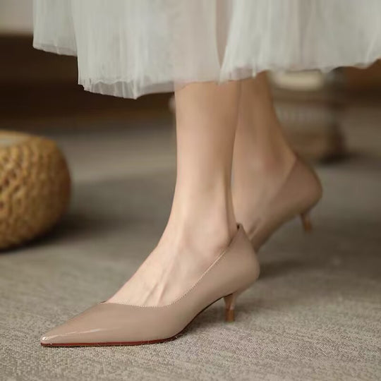 Damen Elegante Sling-Pumps mit schickem spitzem Design und minimalistischem Absatz EB