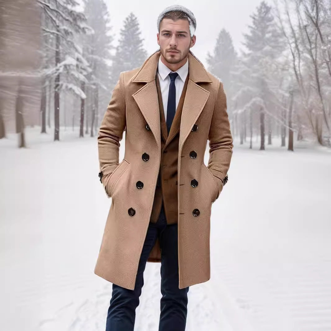 Herren doppelreihriger Wollmantel EB