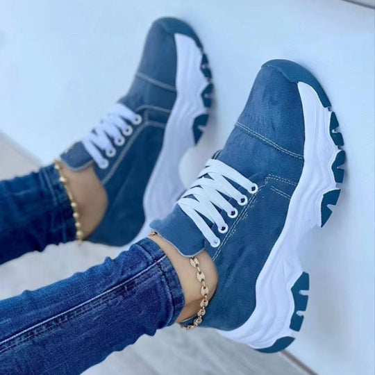 Damen Sportliche Sneakers mit gepolsterter Laufsohle EB