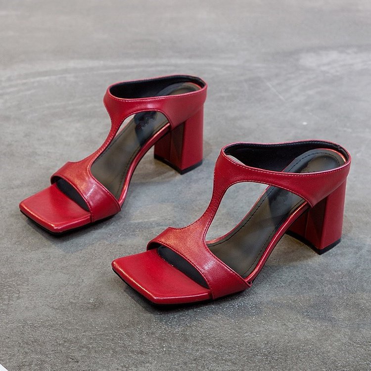 Damen elegante Plateau-Sandaletten mit geschwungenem Design EB