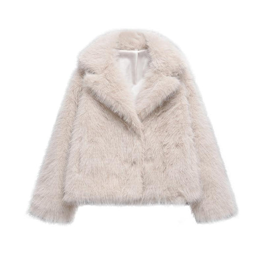 Damen modischer Fellblazer EB