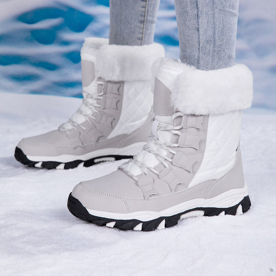 Damen Heizbare Winterstiefel mit rutschfester Sohle und isolierender Fütterung EB