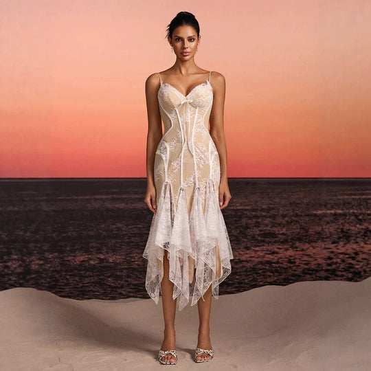 Damen Spitzen-Corsage mit verführerischen Details EB
