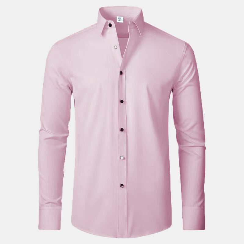 Herren Langarmhemd mit elegantem Schnitt und stilvollen Knopfdetails EB