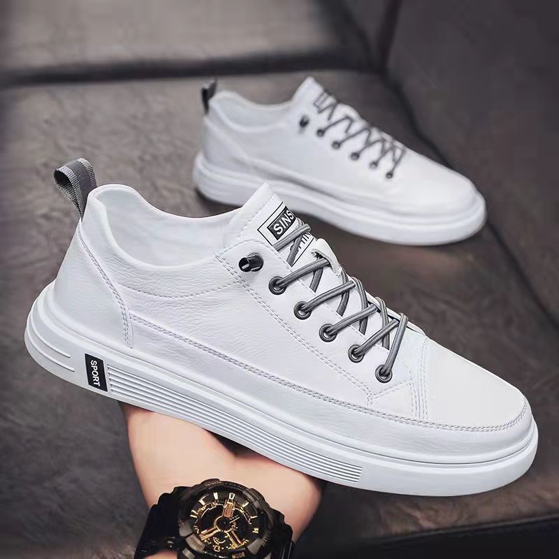 Damen Modische Freizeitsneaker mit hochwertigem Leder und rutschfester Sohle EB