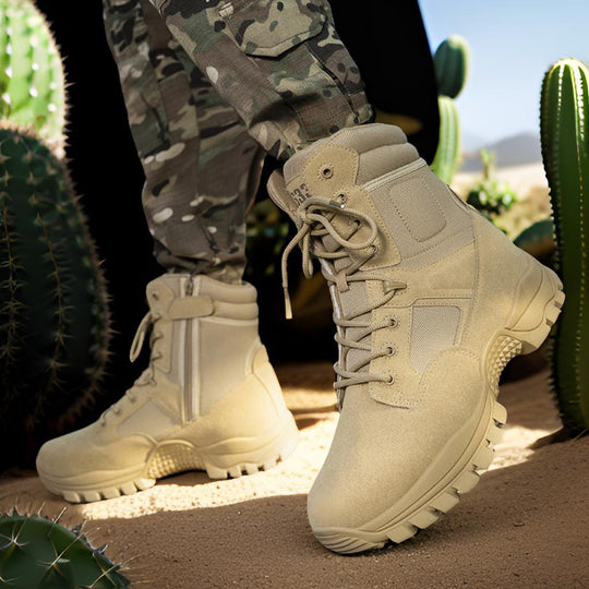 Herren Militärische Einsatzstiefel mit rutschfester Sohle und atmungsaktivem Obermaterial EB