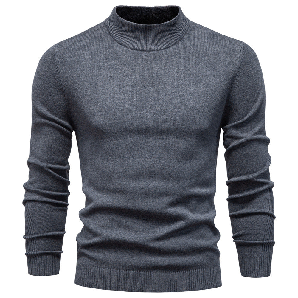 Herren Rollkragenpullover aus weichem Strickmaterial mit feiner Rippstruktur EB